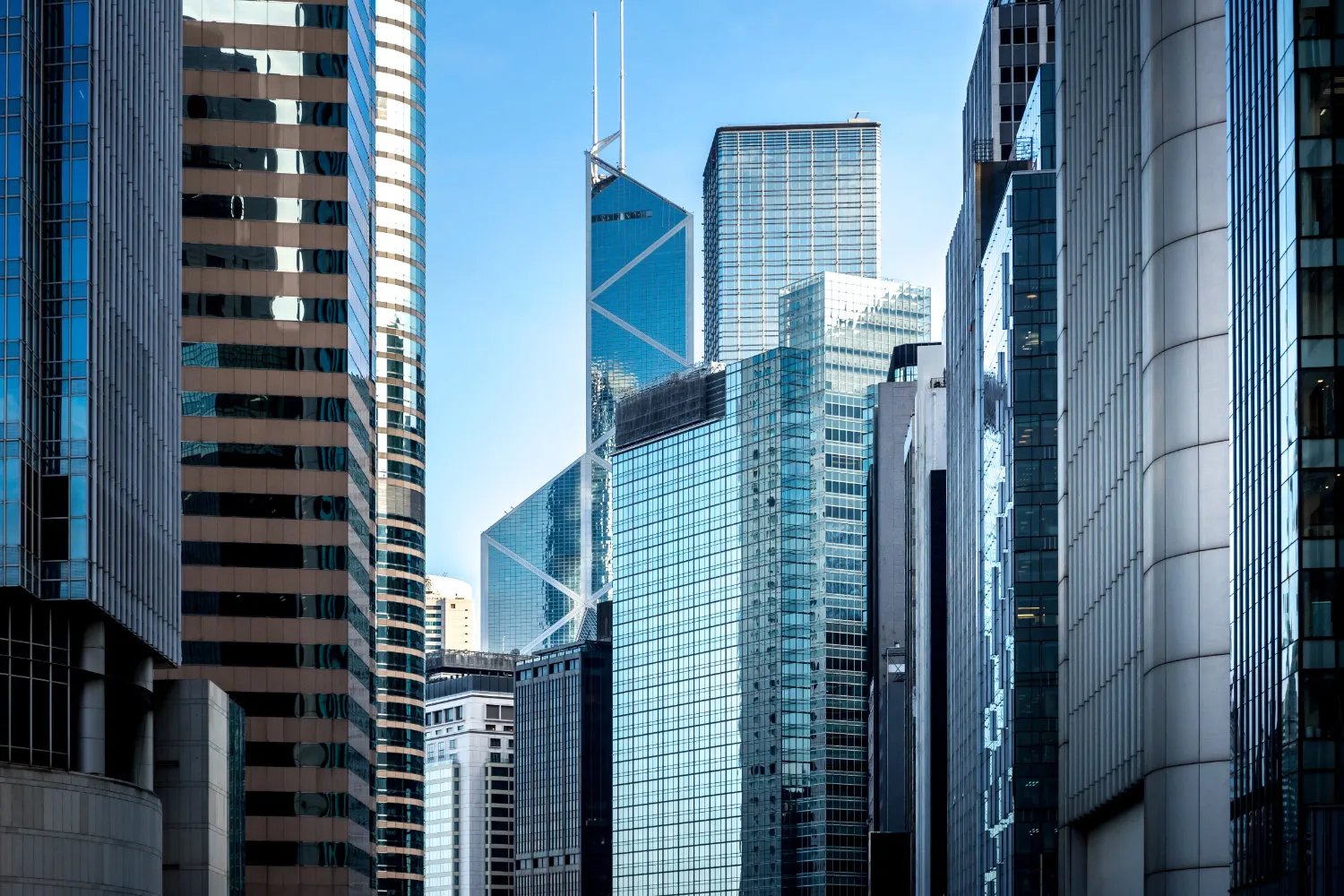 Bürohochhäuser eines Finanzviertels